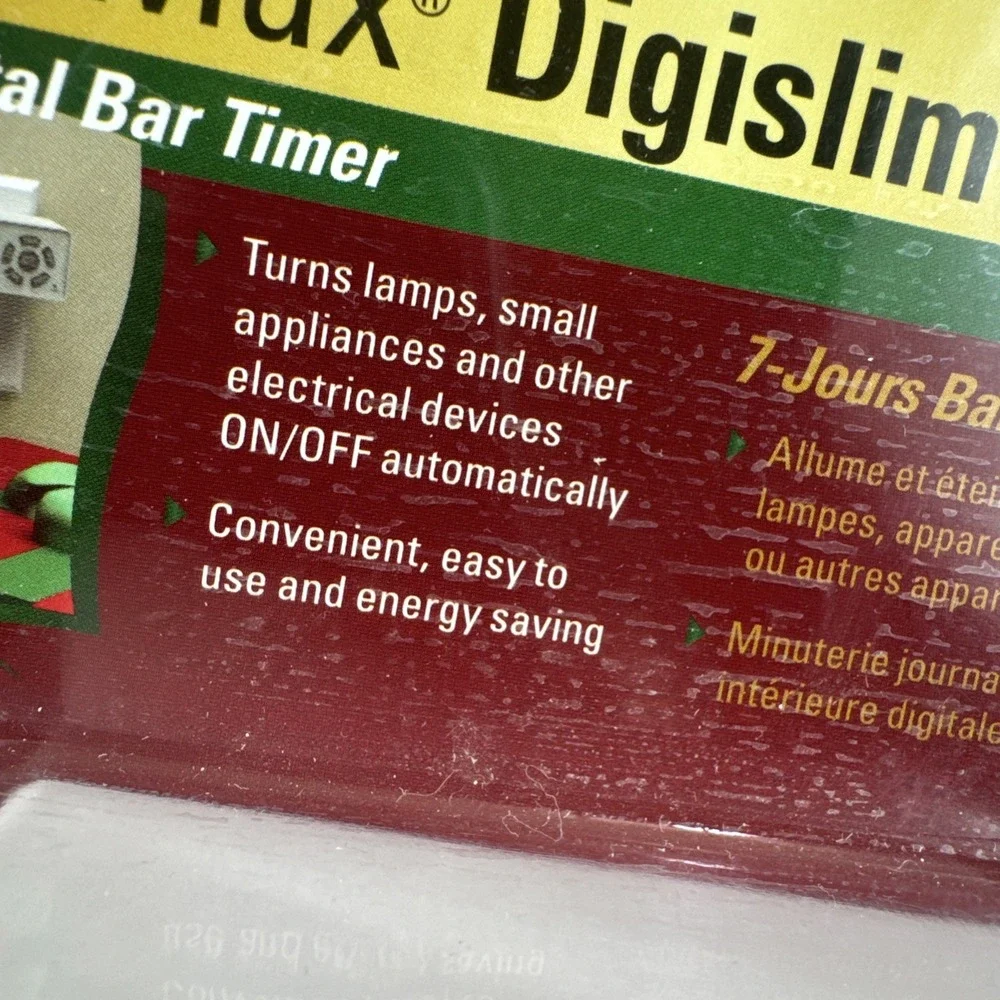 Stanley TimerMax Digislim Weekly 7 Day Digital Bar Timer Indoor 2 Pack 56428 NEW